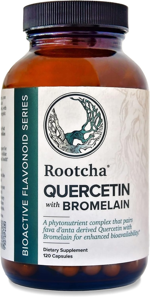 Quercetin med Bromelain - Bioaktiv Fava d'anta härledda Quercetin med 2400 GDU/g Bromelain 120 kapslar