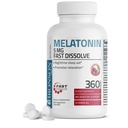 Bronson Melatonin 5mg snabbt lösa körsbär smak tabletter med vitamin B6 - Nattsömnhjälp - främjar avkoppling, 360 vegetariska tuggladdningar