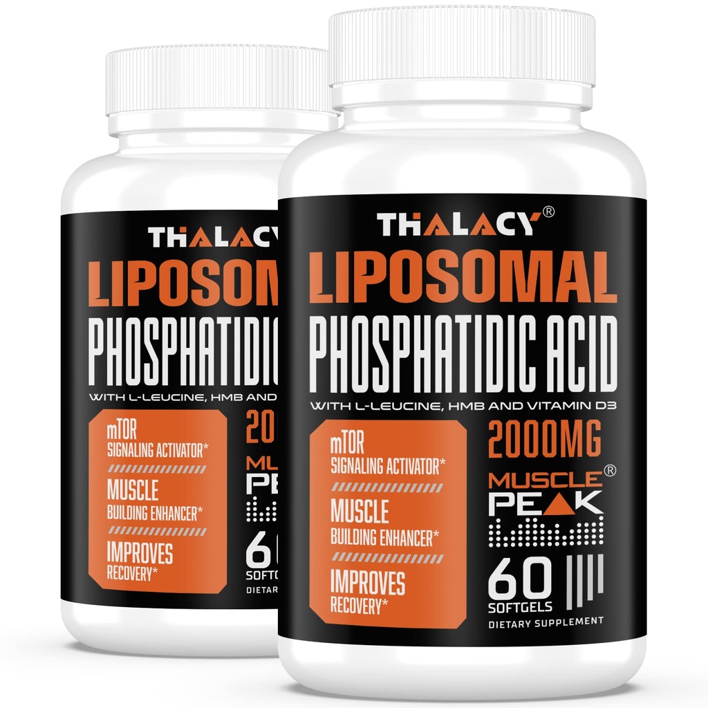 2000mg Liposomal Phosphatidic Acid (PA) | Muscle Builder, High Absorption Muscle Building Supplements for Men & Women | Muscle Gainer, mTOR Protein Synthesis & Lean Body Mass, Styrka, 120 kapslar