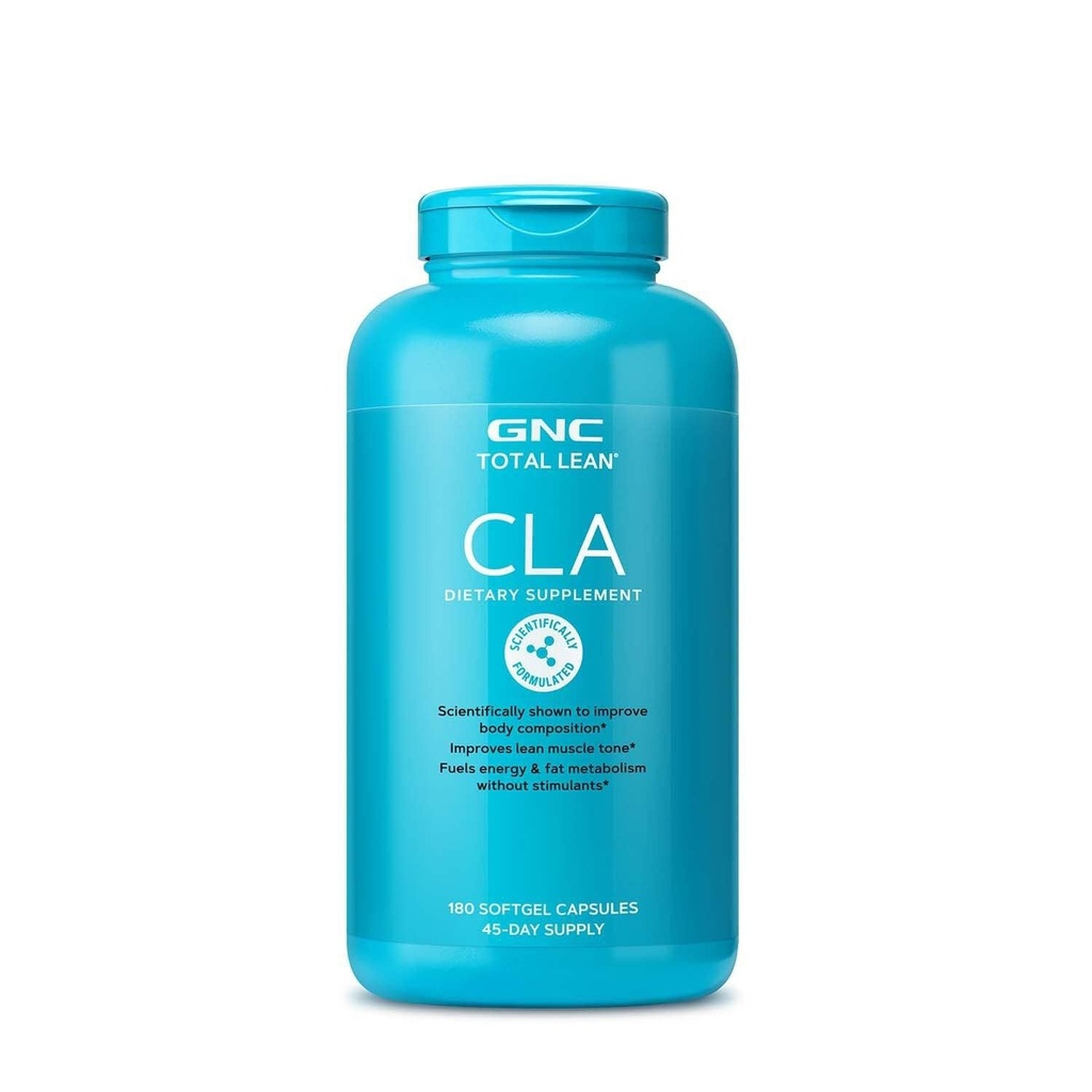 GNC Total Lean CLA, Förbättra kroppssammansättning och Lean Muscle Tone, bränsle fettmetabolism och energi utan stimulantia, Gluten Free, 180 Softgels