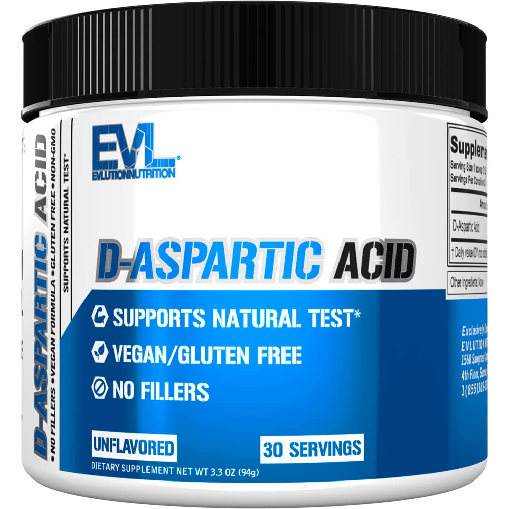 D Aspartic Acid Testosterone Booster for Men - 3120mg DAA D-Aspartic Acid Pre Workout Powder Muscle Builder for Men 3.12g - Men's Health Supplement for Enhanced Drive Potency and Vigor - Unflavored