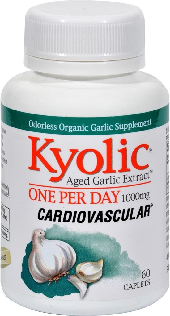 Kyolisk åldrande vitlök extrahera en per dag kardiovaskulär - 1000 mg - 60 kapell