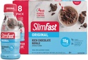 SlimFast Meal Replacement Shake, Original Rich Chocolate Royale, 10 g redo att dricka protein för viktminskning, 11 Fl. Oz Bottle, 8 greve