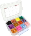 12 Compartment Large Pill Case med Airtight Seal - Silicone Gasket Waterproof Med Box med Medication Map (12 Compartment, 1 Pack)