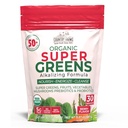 Country Farms Super Greens Berry Flavor, 50 Organic Super Foods, USDA Organic Drink Mix (Wheat Grass, Spirulina, Chlorella) Mushrooms & Probiotika, med Fiber, Gut Health, Natural Energy, 30 portioner