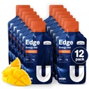 UCAN Edge Energy Gel Shots, Orange Mango (12, 2 Ounce Packets) för löpning, träning, träning, träning, fitness, cykel, Crossfit | Sugar-Free, Vegan och Keto Friendly Energy
