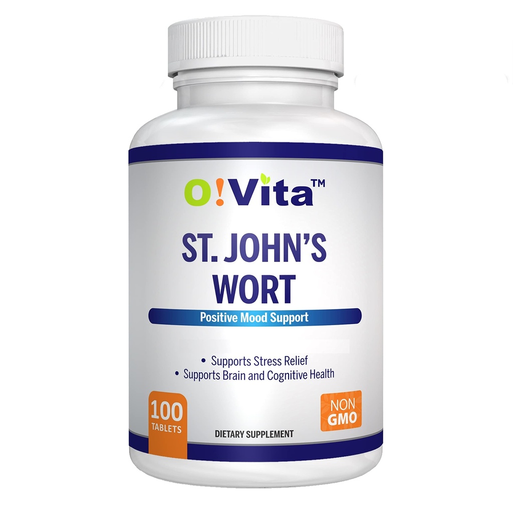 St John's Wort 500mg (Tabletter), Herbal formulering, Vegan, icke-GMO, upp till 100 dagars leverans