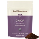 Real Mushrooms Chaga Mushroom Powder - Organic Chaga Extract från Fruiting Body - för Daily Wellness & Energy Support - Vegan, Non-GMO, 60 Servings Mushroom Supplement