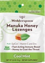 Wedderspoon Manuka Honey Immunity Lozenges, Cool Mint, 2.6 Oz (Pack of 1), Genuine New Zealand Honey, öka immuniteten inom två timmar