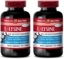 L-lysin 1000 mg tabletter - L-LYSINE 1000MG - Främja hälsosam hud - l-lysin tabletter - l-lysin 1000mg tabletter - l-lysin Supplement - l-lysin salva - lysin 1000mg tabletter, 2 flaskor 200 flikar