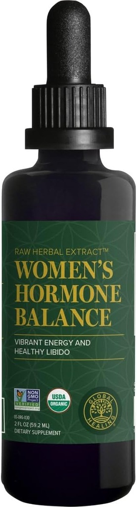 Global Healing Center - Kvinnors Hormonbalans Kvinnliga Fuzion Organic Liquid Supplement Drops - Överlägsen Vitalitet, Hälsosam Libido, Naturligt Sensuellt Response, Stöd Mood & Främja Metabolism Wellness
