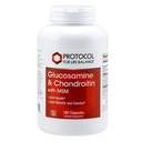 Protokoll Glukosamin & Chondroitin med MSM - Gemensamt stöd * - Chondroitin MSM Supplement - Non-GMO & Dairy Free - 180 Veg Caps