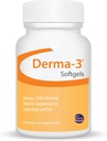 Ceva Derma-3 Softgels, Omega-3 Fatty Acid & Vitamin Supplement för små hundar + katter (60 greve)