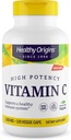 Hälsosamma ursprungs vitamin C 1000 mg (icke-GMO Testad, hög styrka, immunstöd, Vegan), 120 Veggie Caps