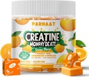 Kreatinmonohydrat Chews Komplex 6400mg för män och kvinnor -Avancerad Formel W/L-Taurin + Vitamin B12, Sugar Gratis Tuggbart Supplement,60 Orange Softchews