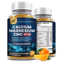 (2 Pack) Kalcium Magnesium Zink Gummies med vitamin D3, K2, B12 & B6 för vuxna, Sugar Free Magnesium Glycinate med kalium Sea Moss Supplement, Calcium Citrate för ben humör & Sleep Support
