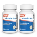 Rugby Vitamin B-6 tabletter - 25 mg vitamin B6 - Kosttillskott - 100 greve (2 Pack)