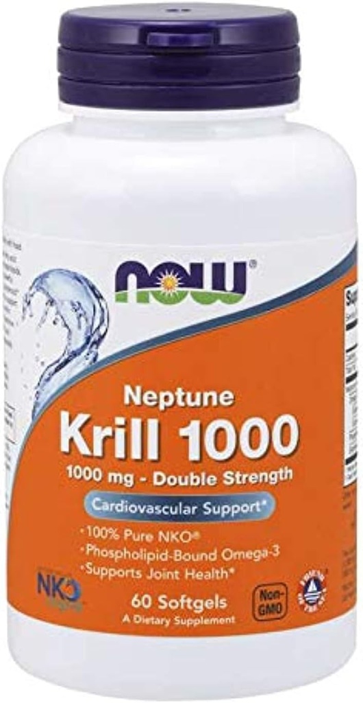 Nu livsmedel Neptune Krill 1000 Fish Oil 1000 Milligram, 60 Softgels (2 Pack)