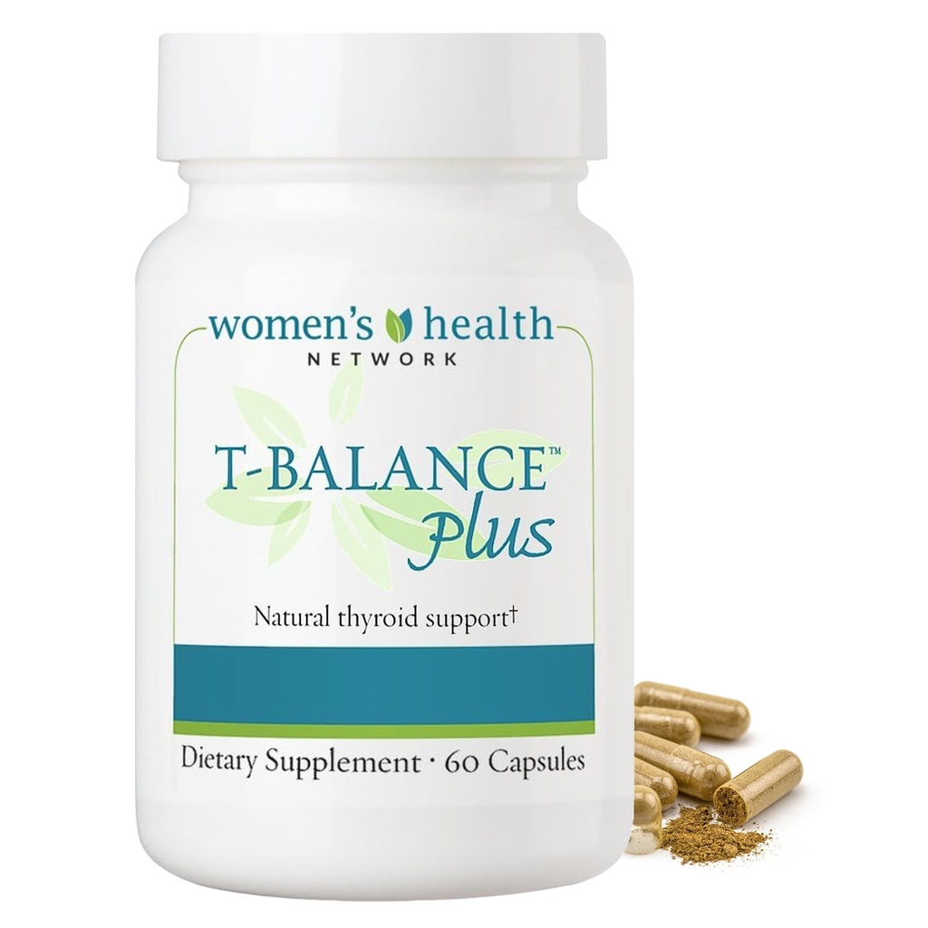 T-Balance Plus: Natural Thyroid Support för kvinnor och män med underaktiv sköldkörtel - sköldkörteltillskott med jod, selen, Ashwagandha & 5 växtbaserade extrakt - 60 kapslar (30 dagar leverans)