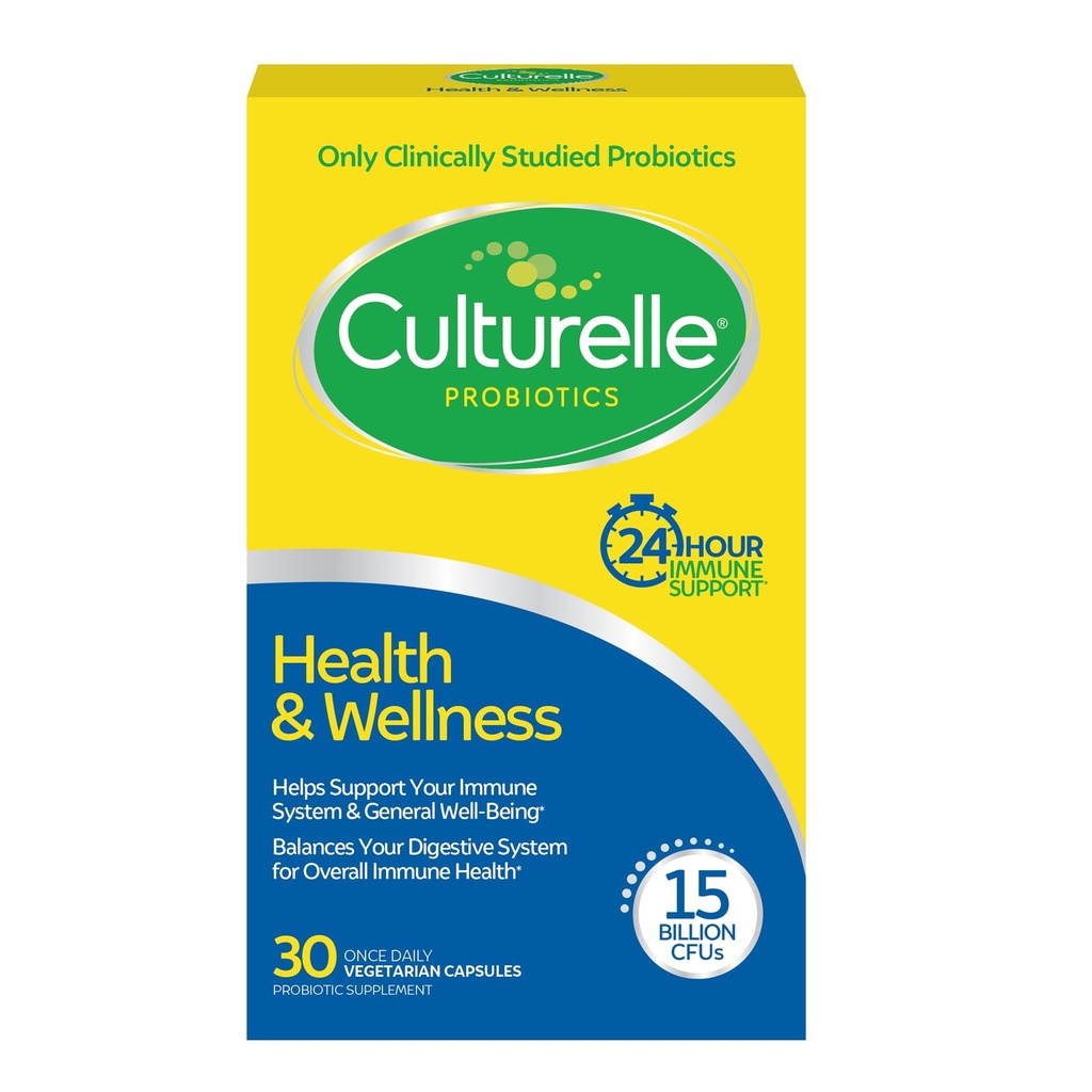Culturelle Health & Wellness Daily Probiotic Supplement för män och kvinnor, hjälper till att stödja ditt immunsystem, yrkesdiarré, gas och uppblåsthet, 15 miljarder CFU, icke-GMO, 30 Count