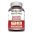 Fantastisk näring Quercetin 800 Mg med Bromelain 165 Mg Veggie Capsules Supplement | Icke-GMO | Gluten Free | Made in USA | Lämplig för vegetarianer (240 greve)