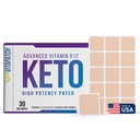 Keto Patch med B12 Methylcobalamin och Vitamin Guarana B12 Patch for Energy - 30 Day Supply Keto & Vitamin B12 Patches - Tillverkad i USA