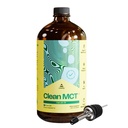 LevelUp Clean MCT Olja - 100% Caprylic C8 för energi, fokus, Gut Health, Brain Superfuel - Keto Supplement för Ketogenic Coffee och Ketones - Non-GMO (32 oz Glass Bottle)