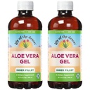 Lily Of The Desert Aloe Vera Gel - Inre Fillet Thicker Consistency Aloe Vera Drink med naturliga vitaminer, Digestive Enzymes för Gut Health, magsäck, Wellness, Glowing Skin, 32 Oz (Pack of 2)