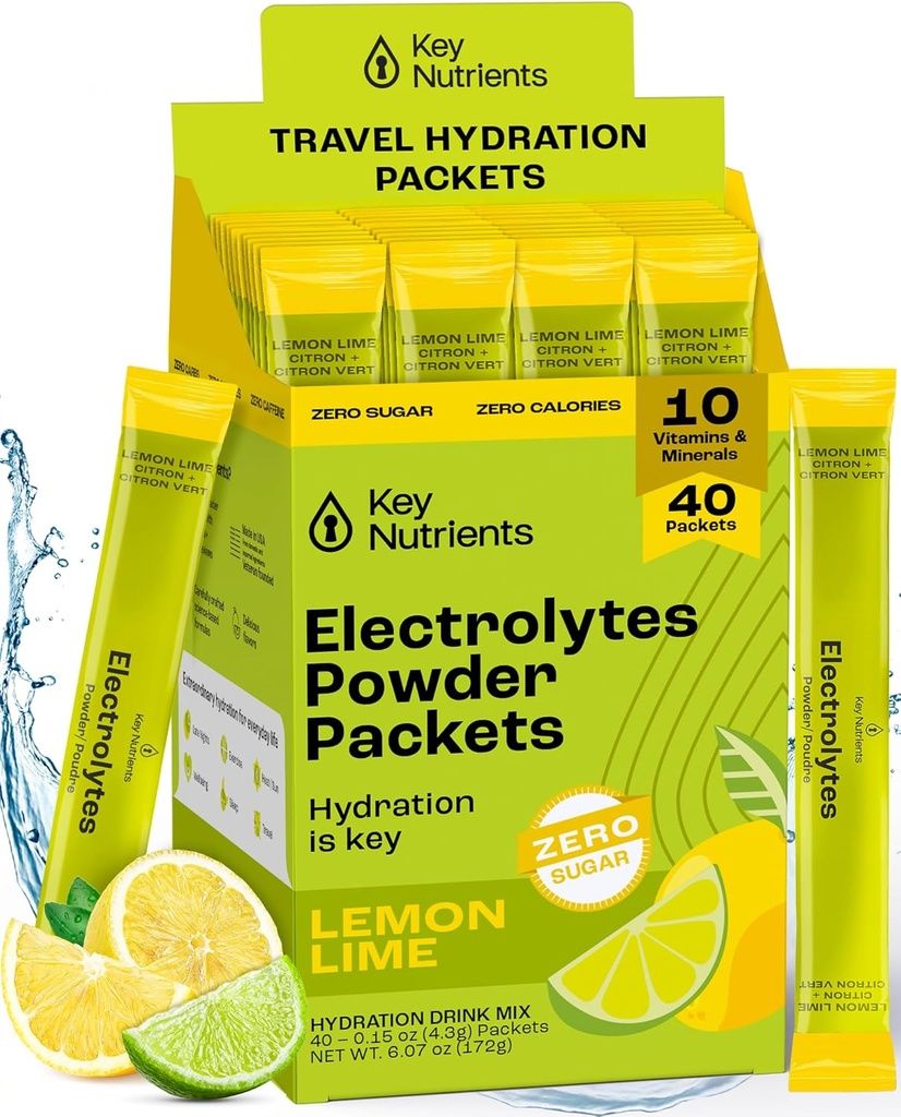 KEY NUTRIENTS Electrolytes Lemon Lime 40's Stick Packs