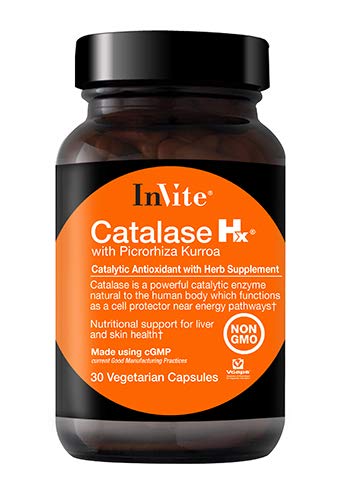 Inbjude Health Catalase Hx (med Picrorhiza Kurroa), Stöder Lever, Hudhälsa, icke-GMO Kosttillskott, 30 Vegetariska kapslar (Pack av 1)