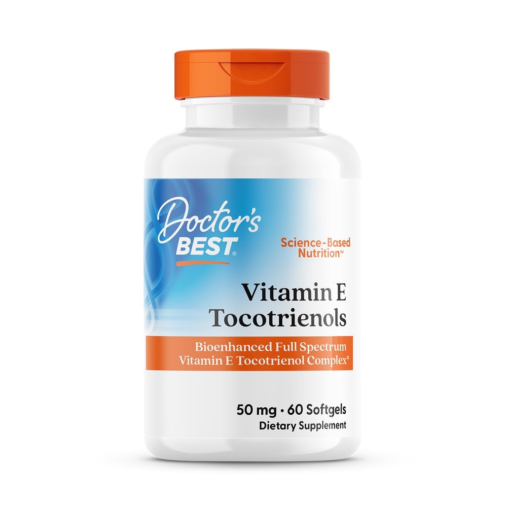 Läkarens bästa vitamin E-tocotrienoler innehåller TocoGaia ULTRATM bioenhanced full spektrum vitamin E-komplex, 60 greve