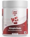 Layer Origin Simple Reds - Organic Red Polyphenols Fruit Powder | Fem verkliga röda hela frukter | 30 portioner