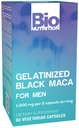 Bio Nutrition Gelatinized Black Maca 60 vegetariska kapslar | 1 500 mg per portion | Energiboost | Calcium | Magnesium | Fosfor