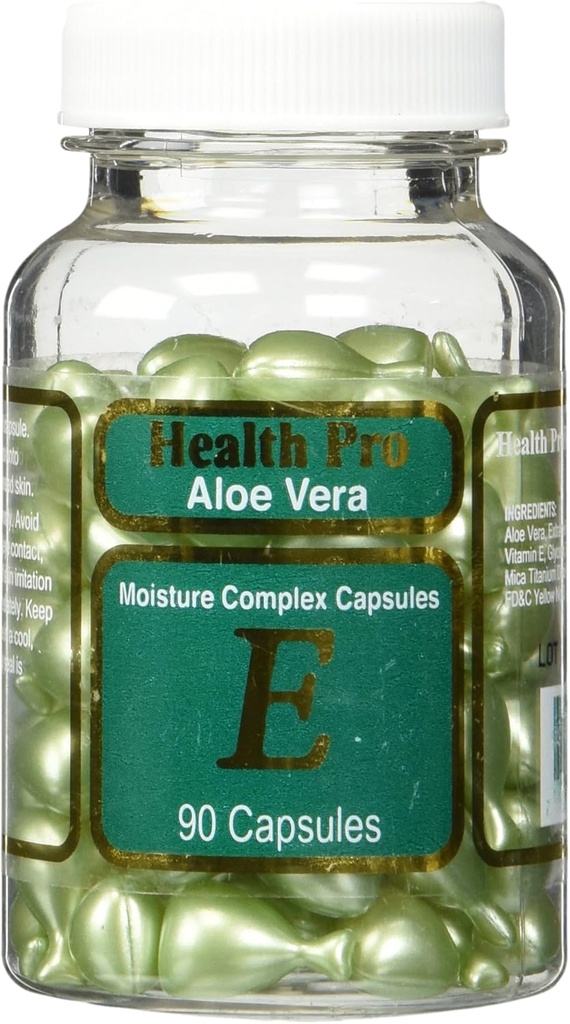 Aloe Vera & Vitamin E Skin Oil, 90 gröna kapslar