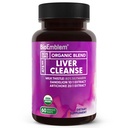 BioEmblem USDA Organic Liver Cleanse - 80% Silymarin Milk Thistle Extract för leverhälsa och leverfunktion med Dandelion & Artichoke Extracts - 100% Vegan, Non-GMO - Herbal Liver - 60 kapslar