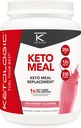 KetoLogic Keto Meal Replacement Shake Powder för optimala resultat + MCT Olja + Grass-Fed Whey - Perfekt formulerade makros för ketos - 20 portioner - jordgubbar