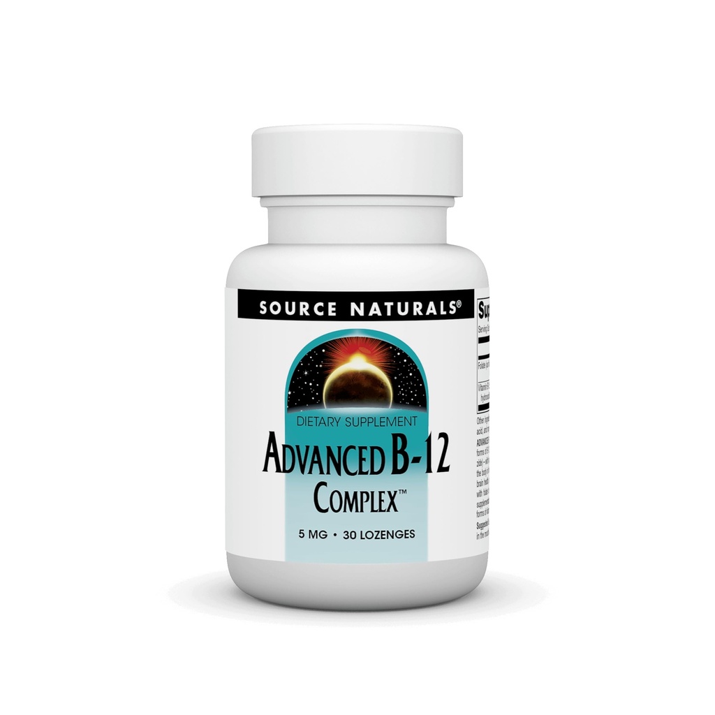 Källa Naturals Produktbild Avancerad B-12 Komplex,Promotes Normal Folic Acid Metabolism *, 5 MG - 30 Lozenges