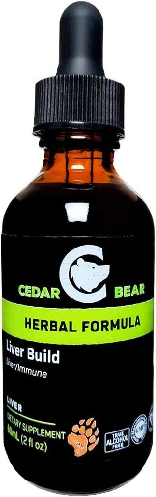 Cedar Bear Liver bygger ett flytande växtbaserade tillskott som hjälper till att stärka lever- och Gallbladderfunktion 2 Fl Oz
