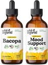 Wild & Organic Bacopa Tinktur 4 fl oz & Mood Support Tincture 4 fl oz