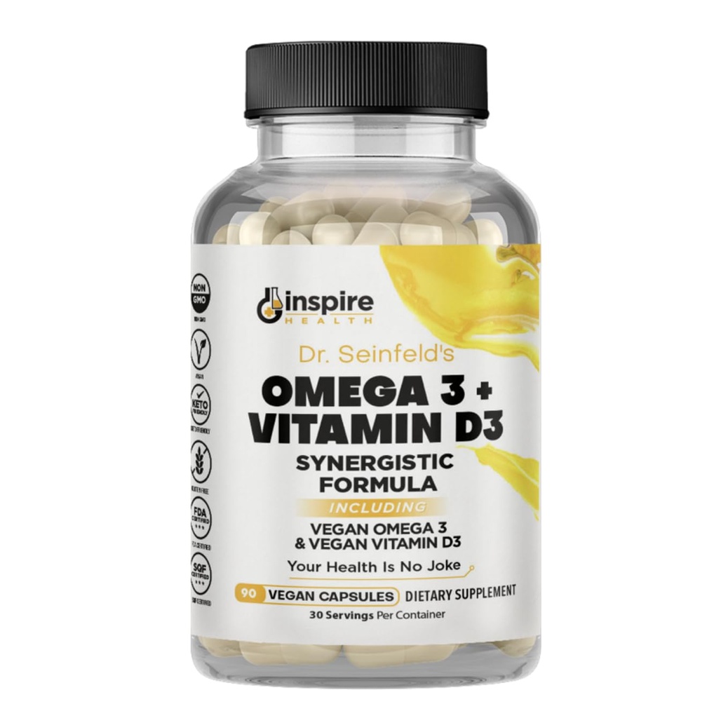 Bored Nutrition Vegan Omega 3 och vitamin D3 Supplement 90Ct