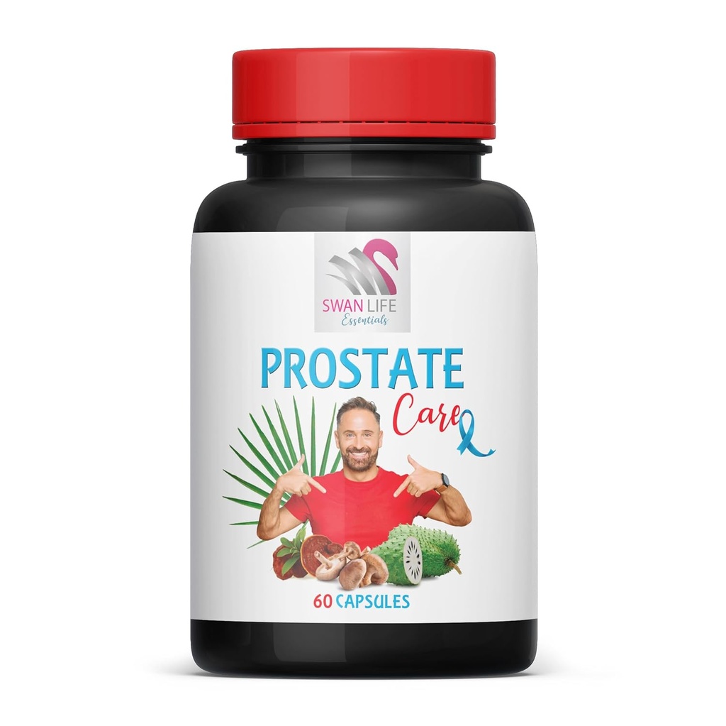 prostata stöd tillägg för män - PROSTATE CARE PILLS - nettle blad, Saw Palmetto, Red Raspberry, Graviola, Green Tea Leaf, Maitake Mushroom, Reishi, Shiitake Mushroom, Vitamin B-6, 1 B 60 Caps