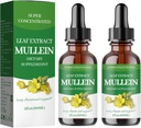 Mullein Drops for Lungs,Mullein Leaf Extract - Support Lung Cleanse - Organisk naturtillskott för vuxen, Tinkture Drops | Non-GMO, Vegetarian Healthy Lifestyle-(2Pack)