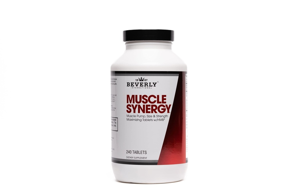 Beverly International Muscle Synergy 240 TABS (15 portioner) kliniskt doserade ingredienser - HMB, L-arginin, L-Citrulline, kreatinmonohydrat, L-Ornithine. Större Stronger-Lasting Pumps.