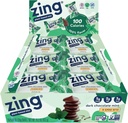 Zing Dark Chocolate Mint Kids Protein Bars, Gluten Free 100 Calorie Mini Bars med hög protein, Vegan Nutrition Bars, Dairy Free Plant Based Protein, Kosher, Low Sugar, No Sugar Alcohols-18 räkna