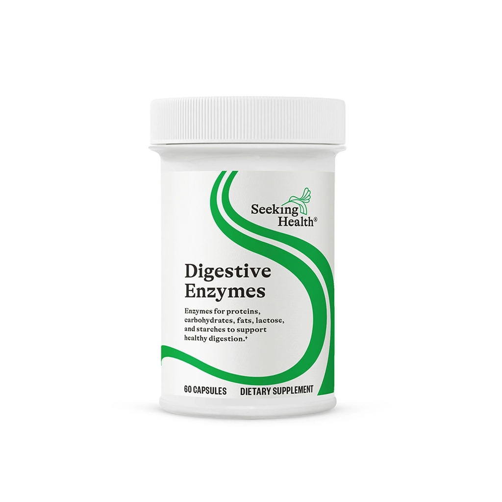 Söker Hälso Digestive Enzymes-Enzymer för protein, kolhydrater, fetter, laktos och stärkelse för att stödja hälsosam matsmältning - 60 kapslar