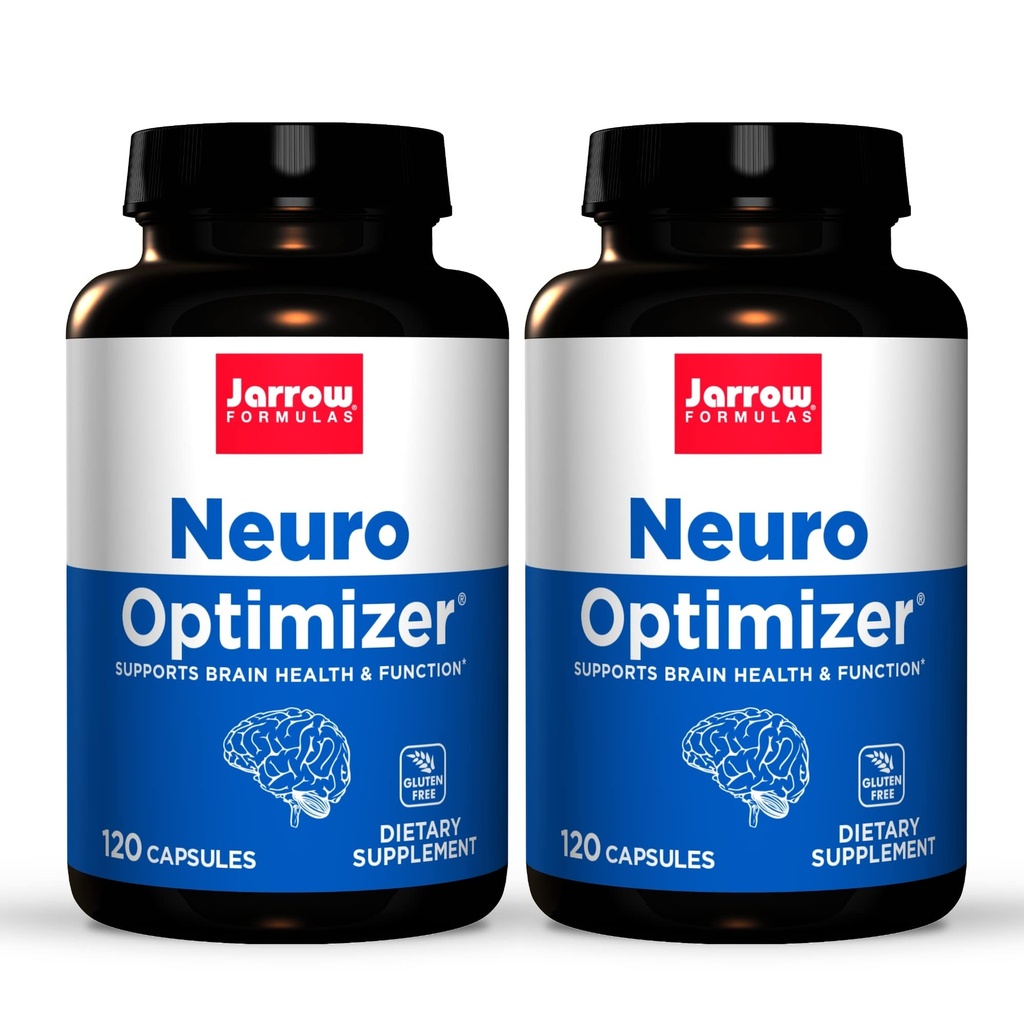 Jarrow Formulas Neuro Optimizer - 120 kapslar, Pack of 2 - Brain Health & Antioxidant Support - Inkluderar 7 Neuro Nutrients - Gluten Free - 60 Totalt portioner