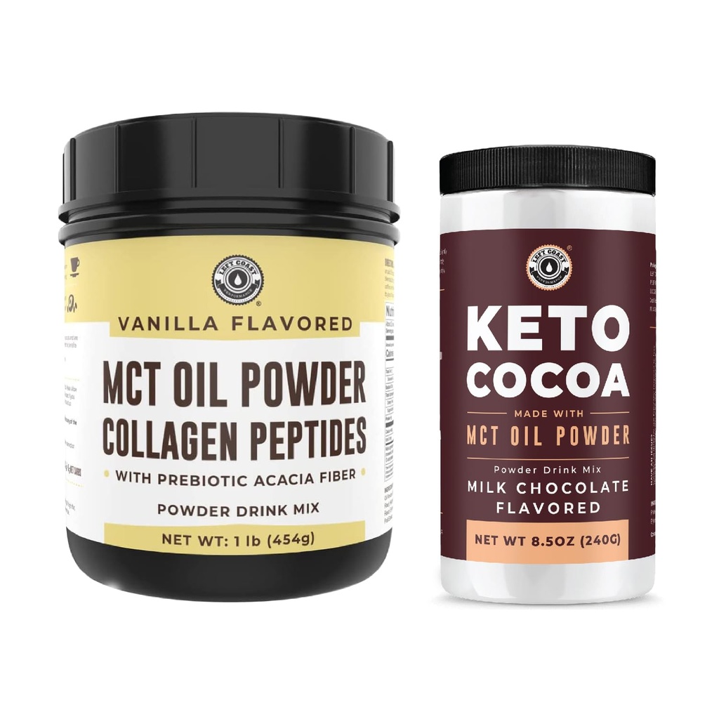 Vänsterkust Performance Keto MCT Oil Powder & Collagen + Keto Coco Drink Mix