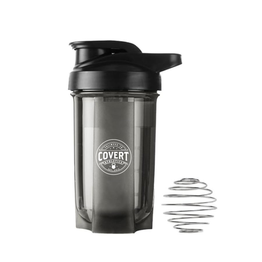 Unicorn Co X Covert Athletics 2024 Shaker för Protein, Pre Workout, 16oz (Black)