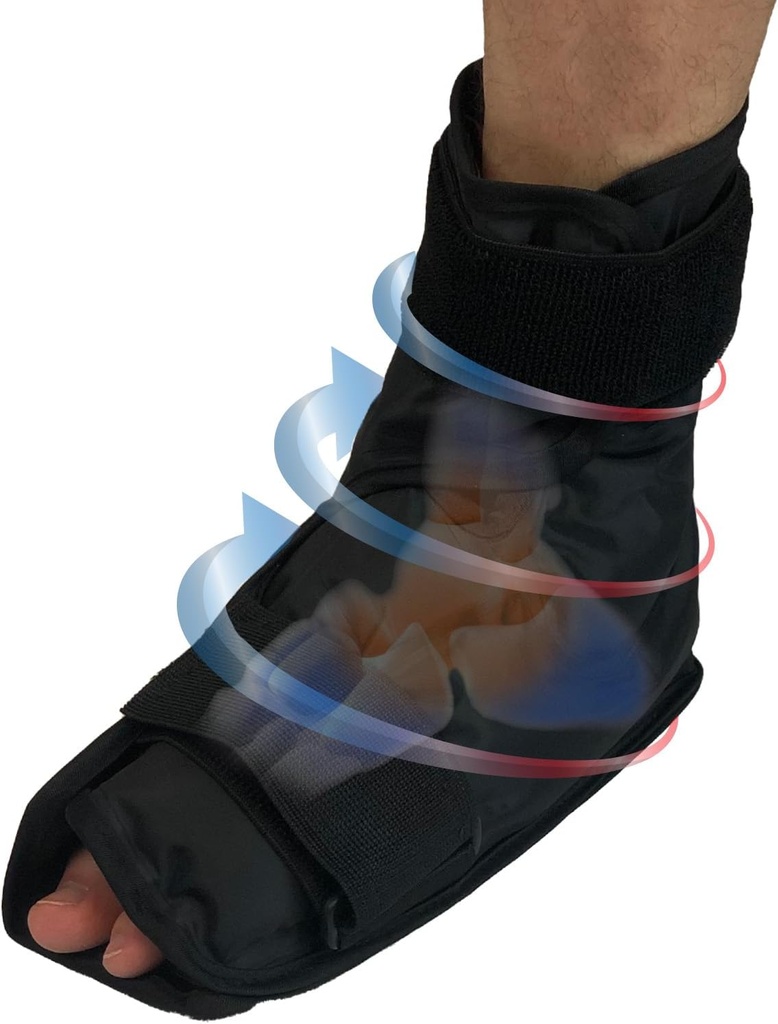 Foot & Ankle Smärta Relief Hot / Cold Gel Wrap - Effektivt lindra fot och fotled värk & smärtor med hjälp av kompression Gel Ankle Ice Pack Wrap - Uppvärmd eller kyld, mål alla områden av Ankle & Foot - Stor