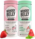 Antacid Chewable Tablets Bundle Effective Heartburn och Instant Acid Indigestion Relief, Maximal Styrka (Strawberry Milkshake & Watermelon Mint)